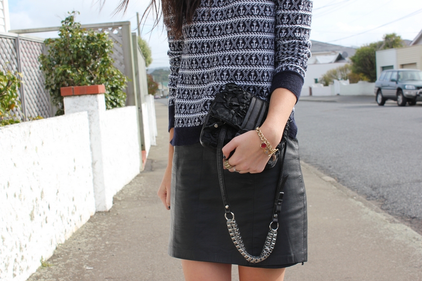 phillip lim floral silk bag ALC hamilton anchor leather skirt fashion blog mademoiselle wellington