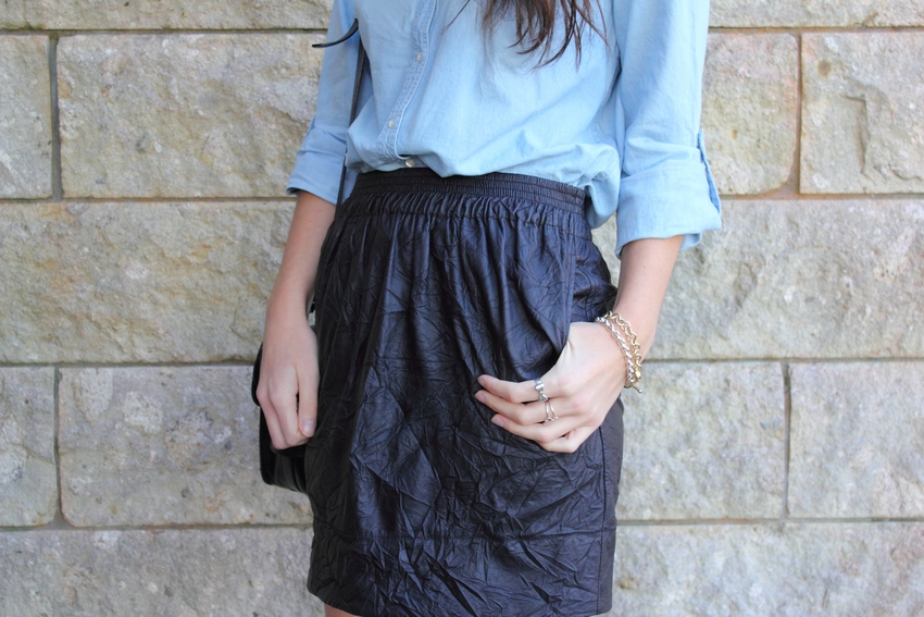 chambray shirt karen walker skirt proenza schouler ps11 fashion blog