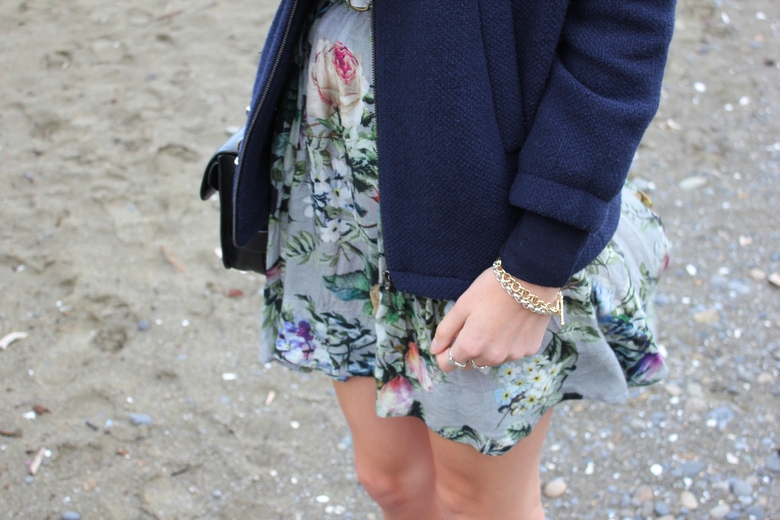 karen walker floral skirt zara bomber jacket fashion blog