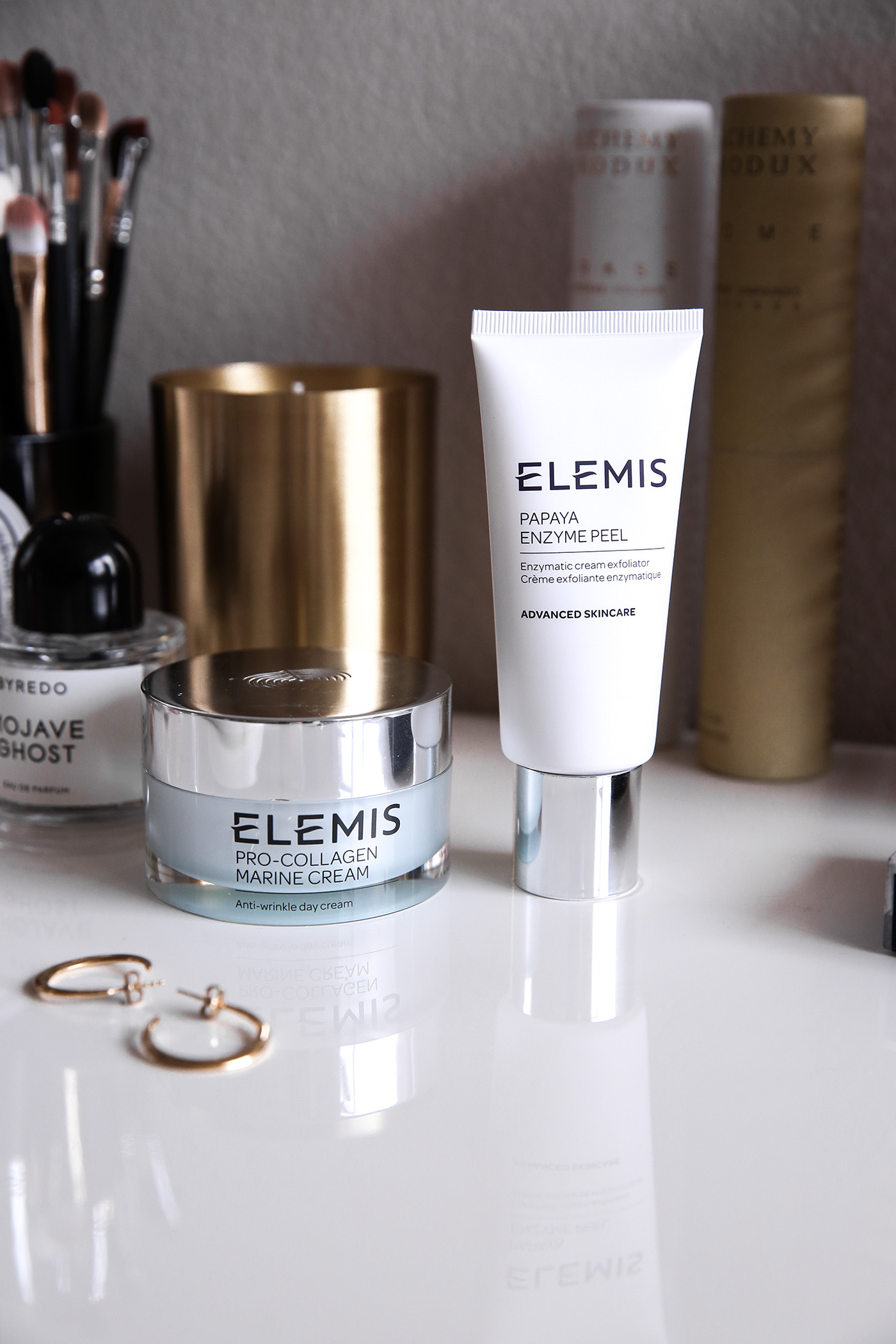 elemis papaya enzyme peel and pro-collagen marine cream review