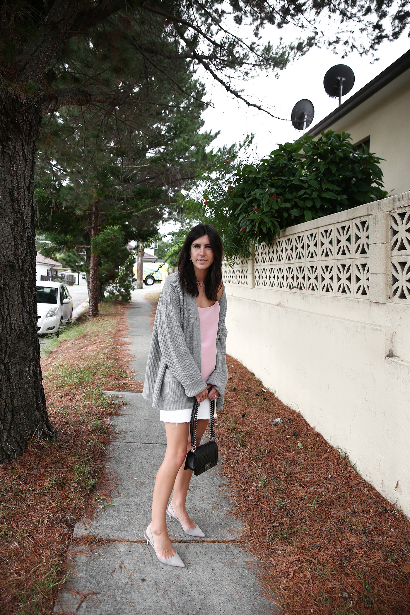 Outfit Wearing a Silk Cami and Gingham Trousers - Mademoiselle