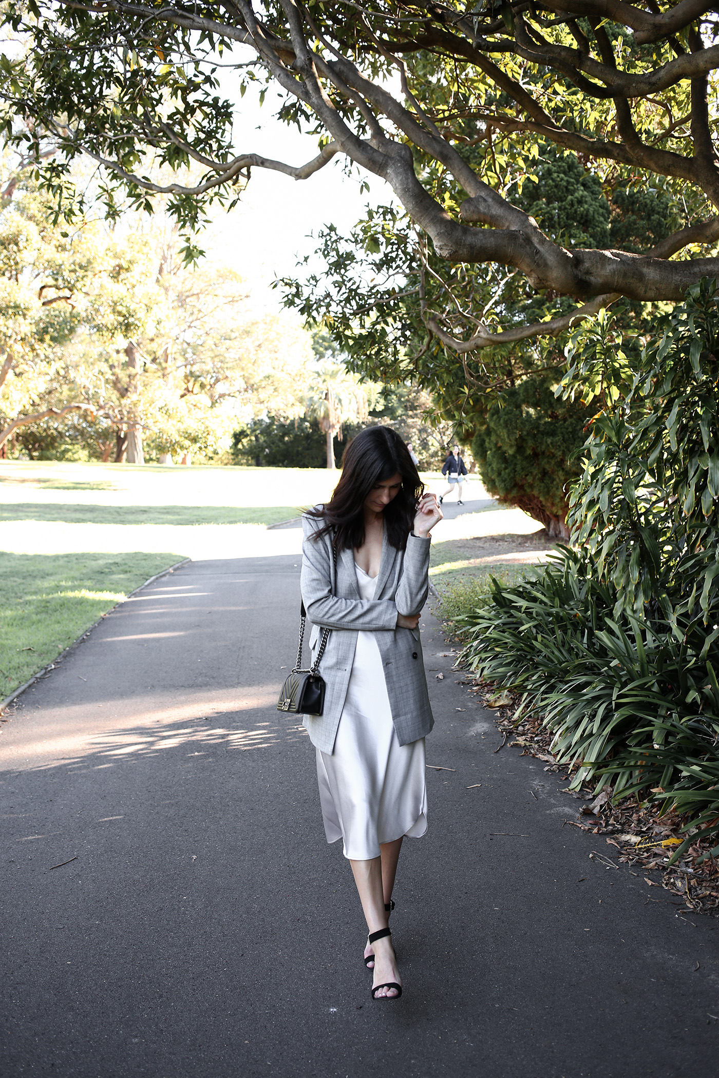 minimal outfit slip dress wedding