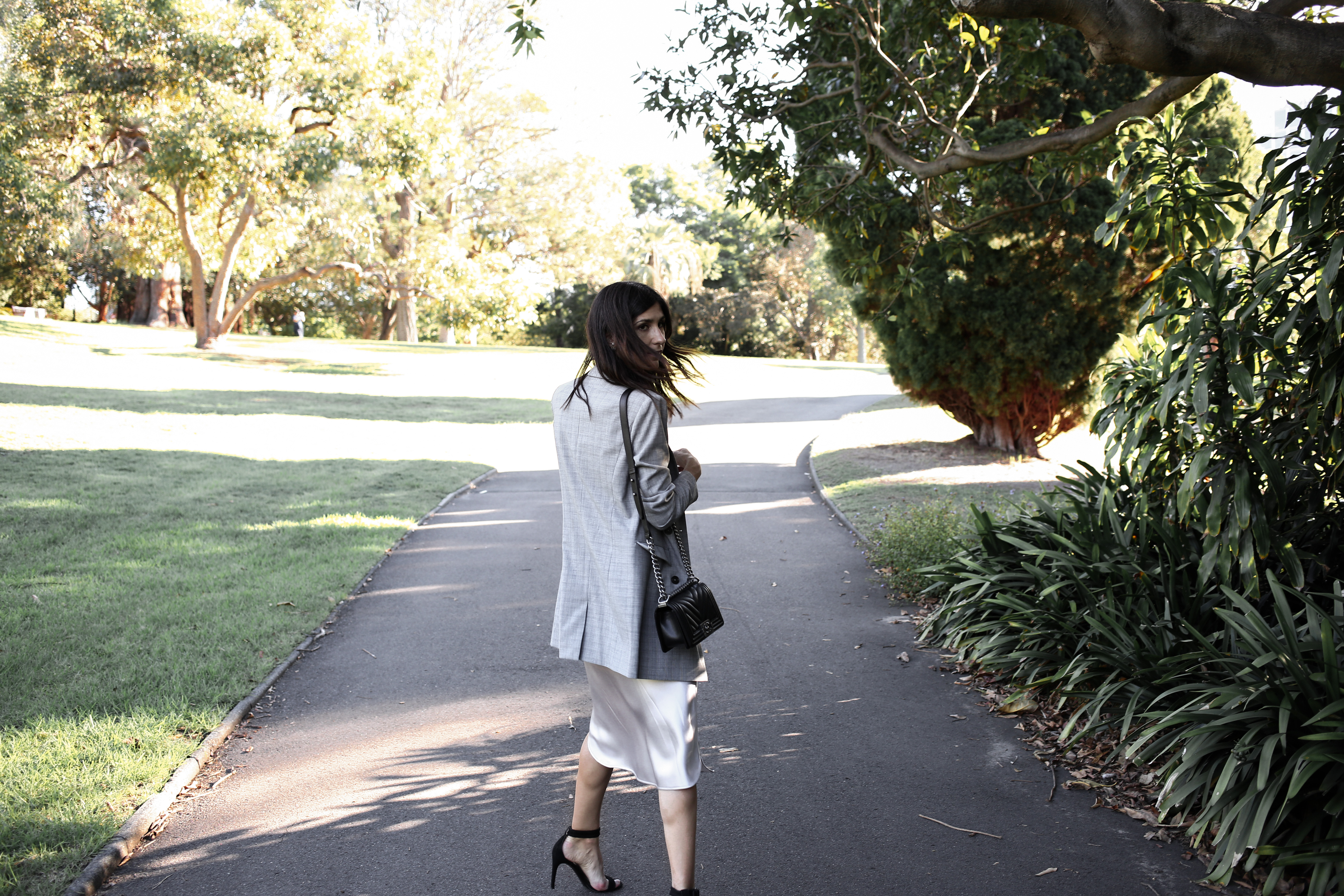 minimal outfit slip dress wedding