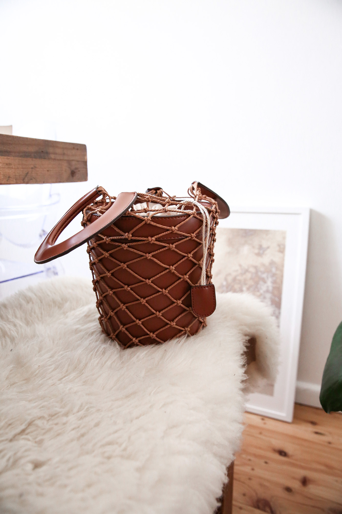 Staud Moreau Netted Bucket Bag Dupe