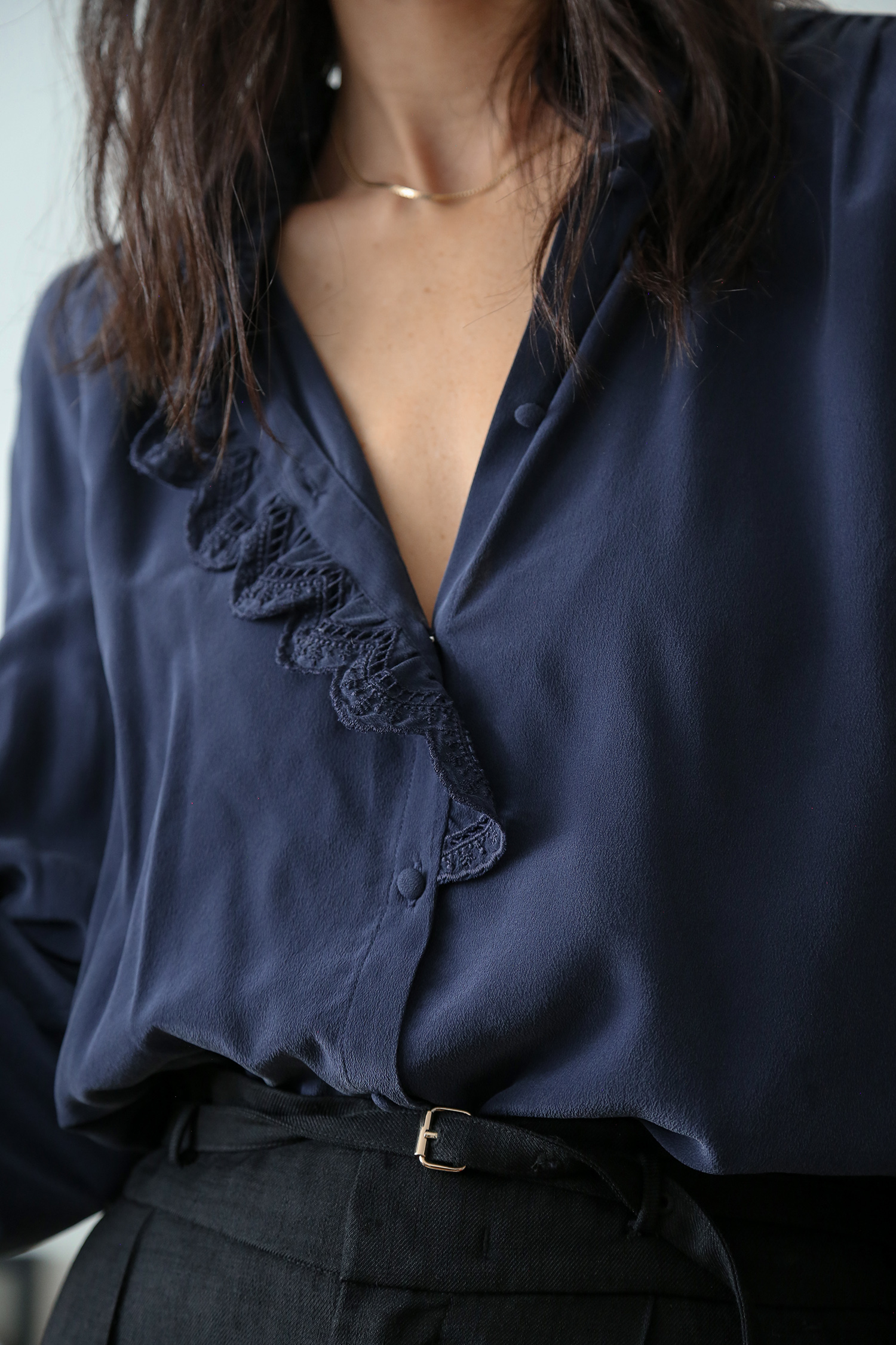 Silk Blouse Feminine Details