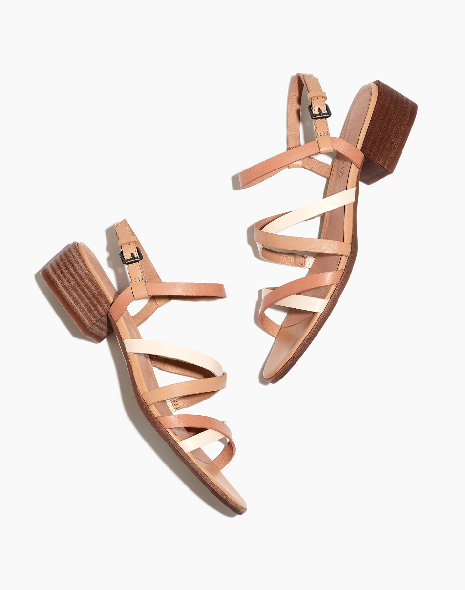 Madewell Lori sandal in colorblock leather