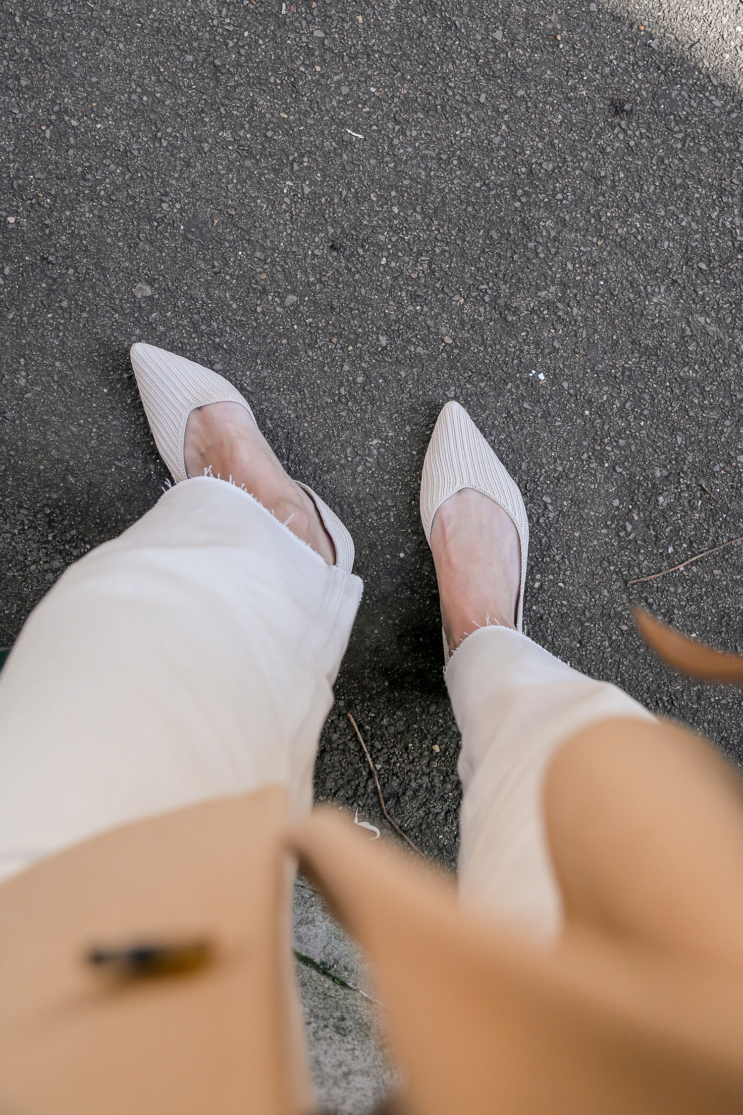 Melia Pointed-Toe Striped Flats for Wide Feet