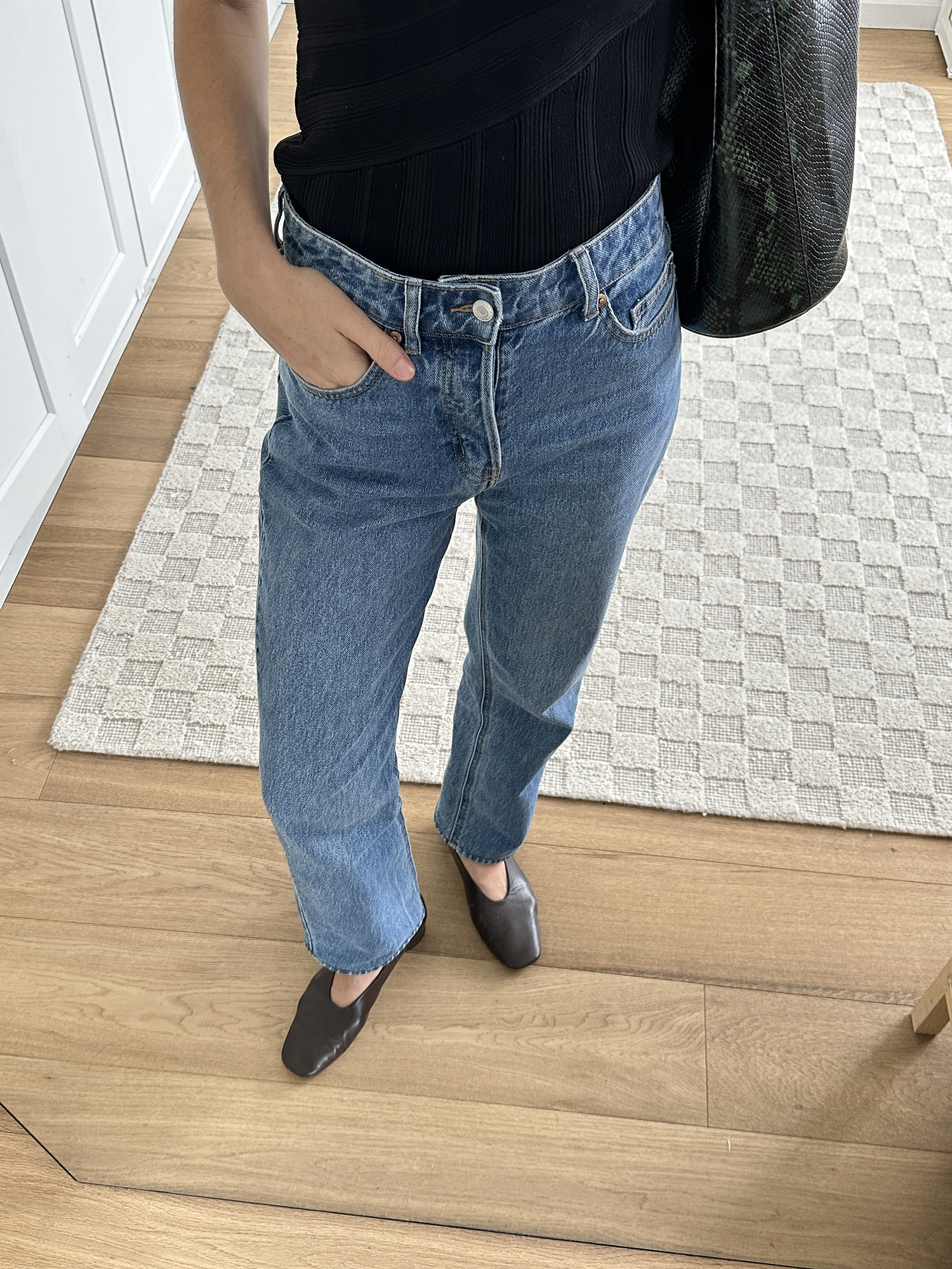 H&M high and straight jeans