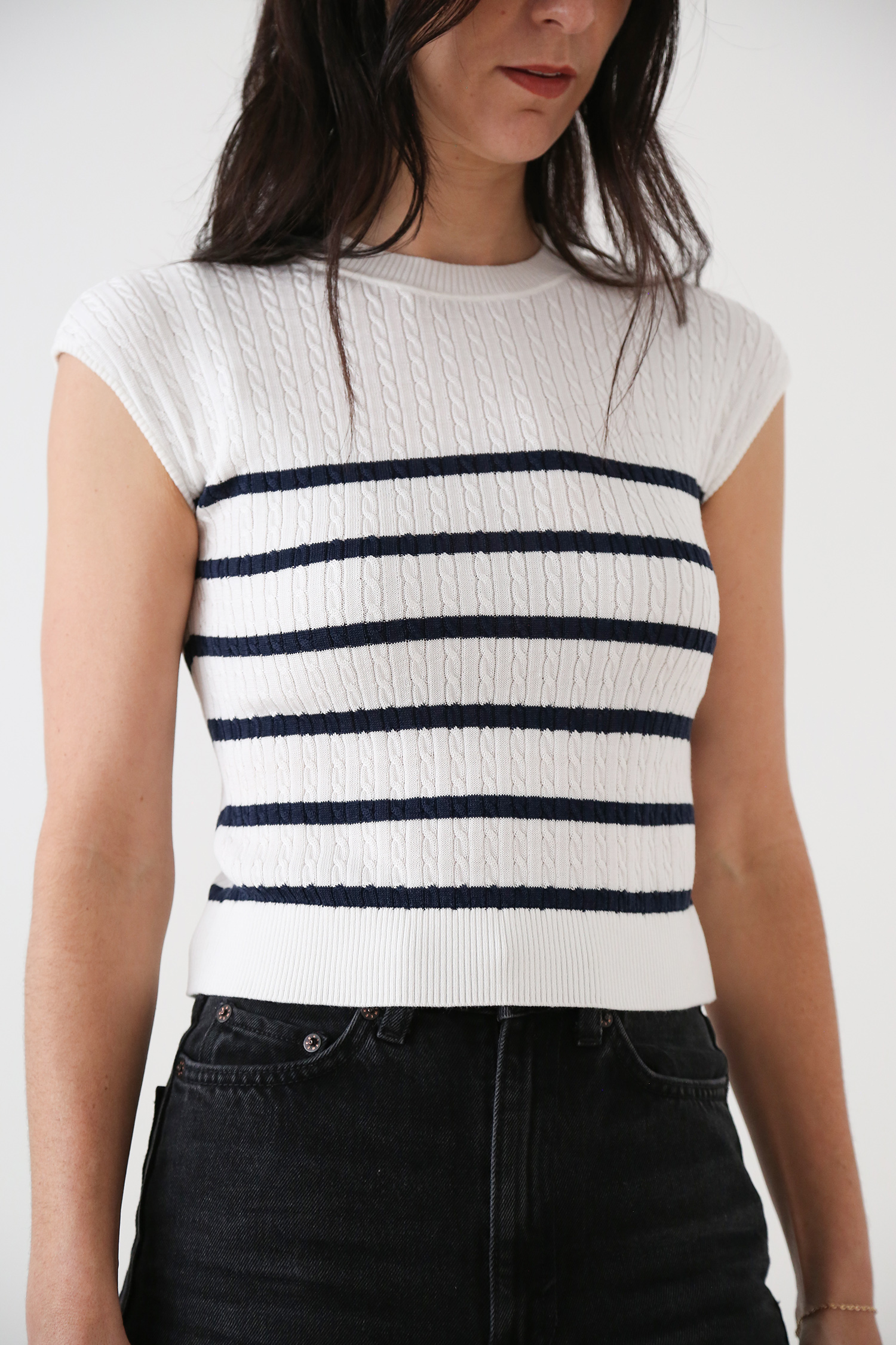 Goelia Acetate Knitted Striped Pullover Review