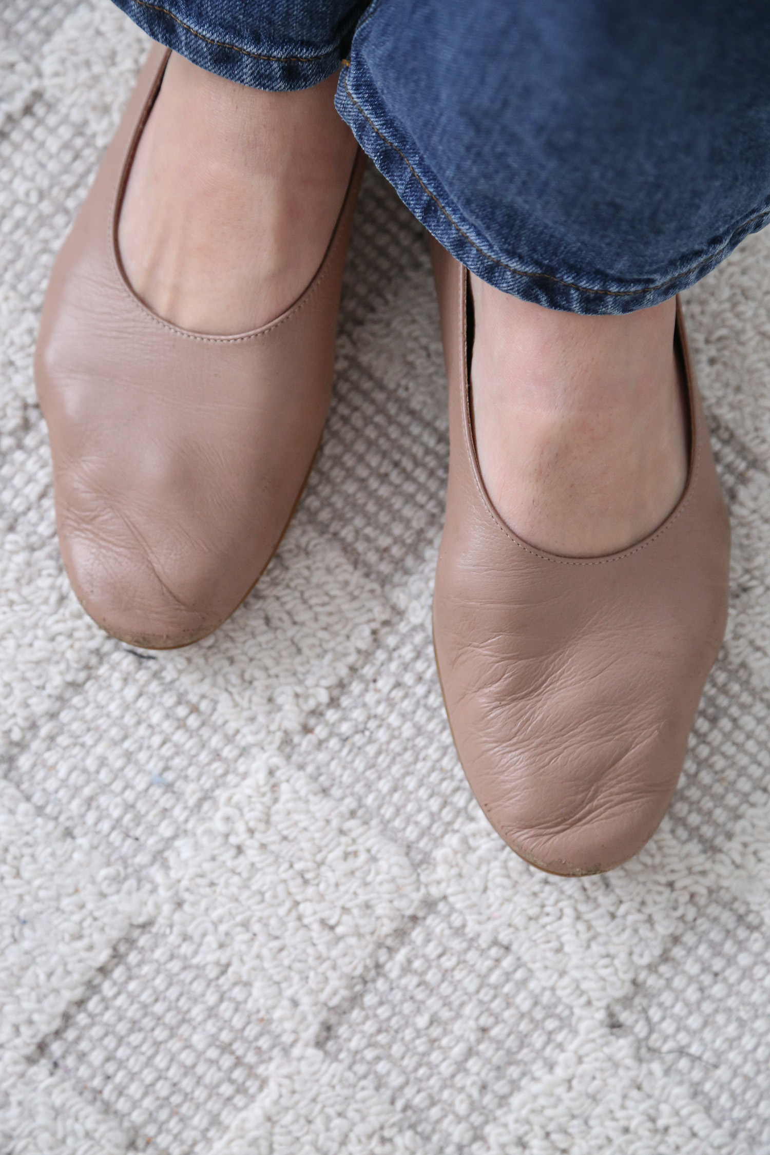 Glove style ballerina flats