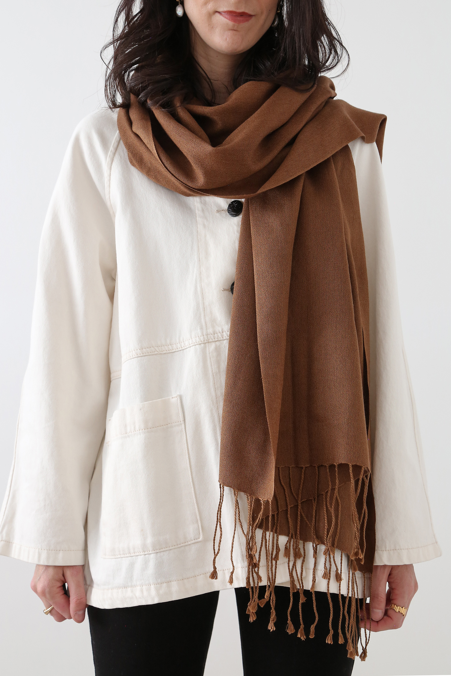 Featherweight Cashmere Silk Fringe Scarf