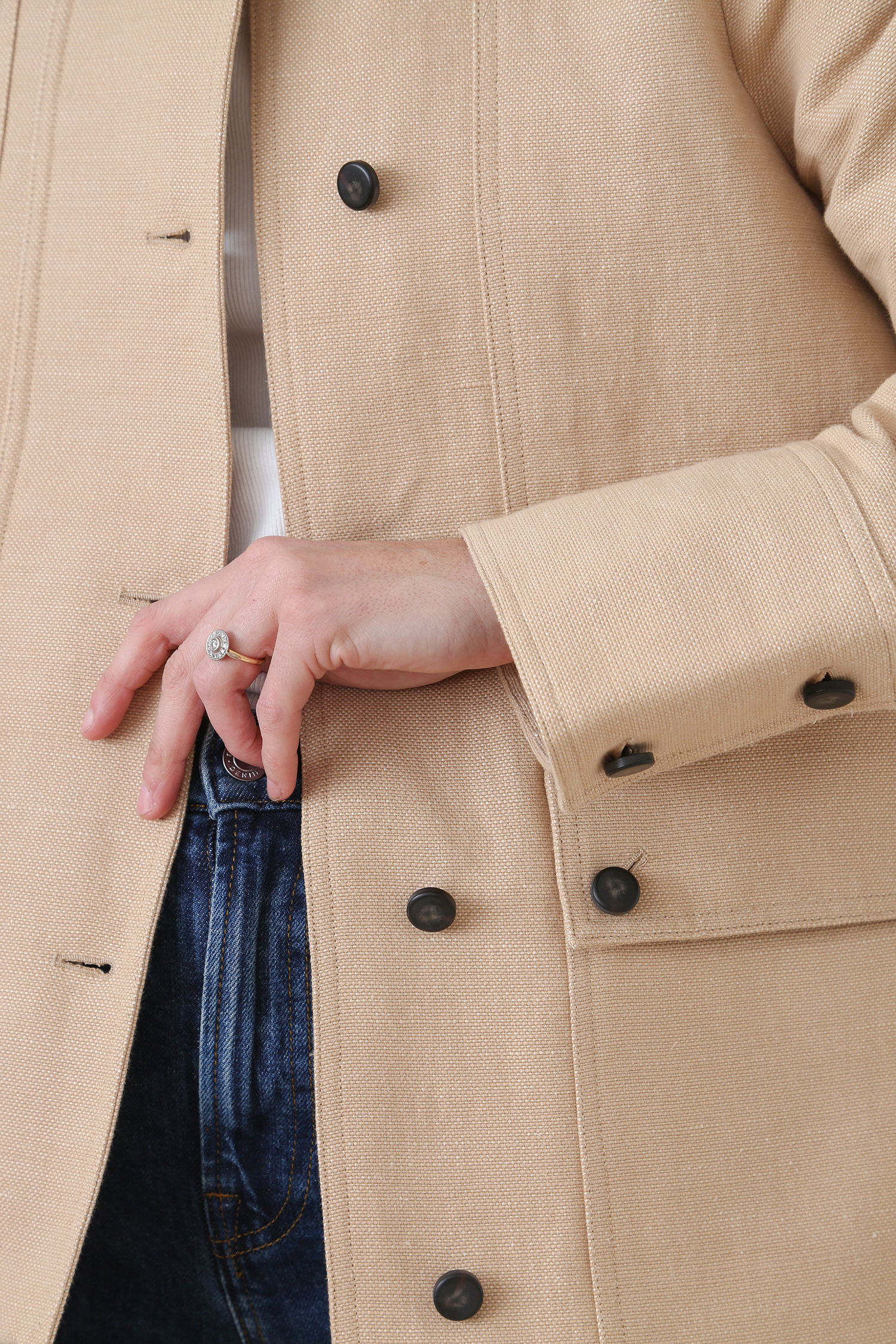 Cotton Jute Jacket Details