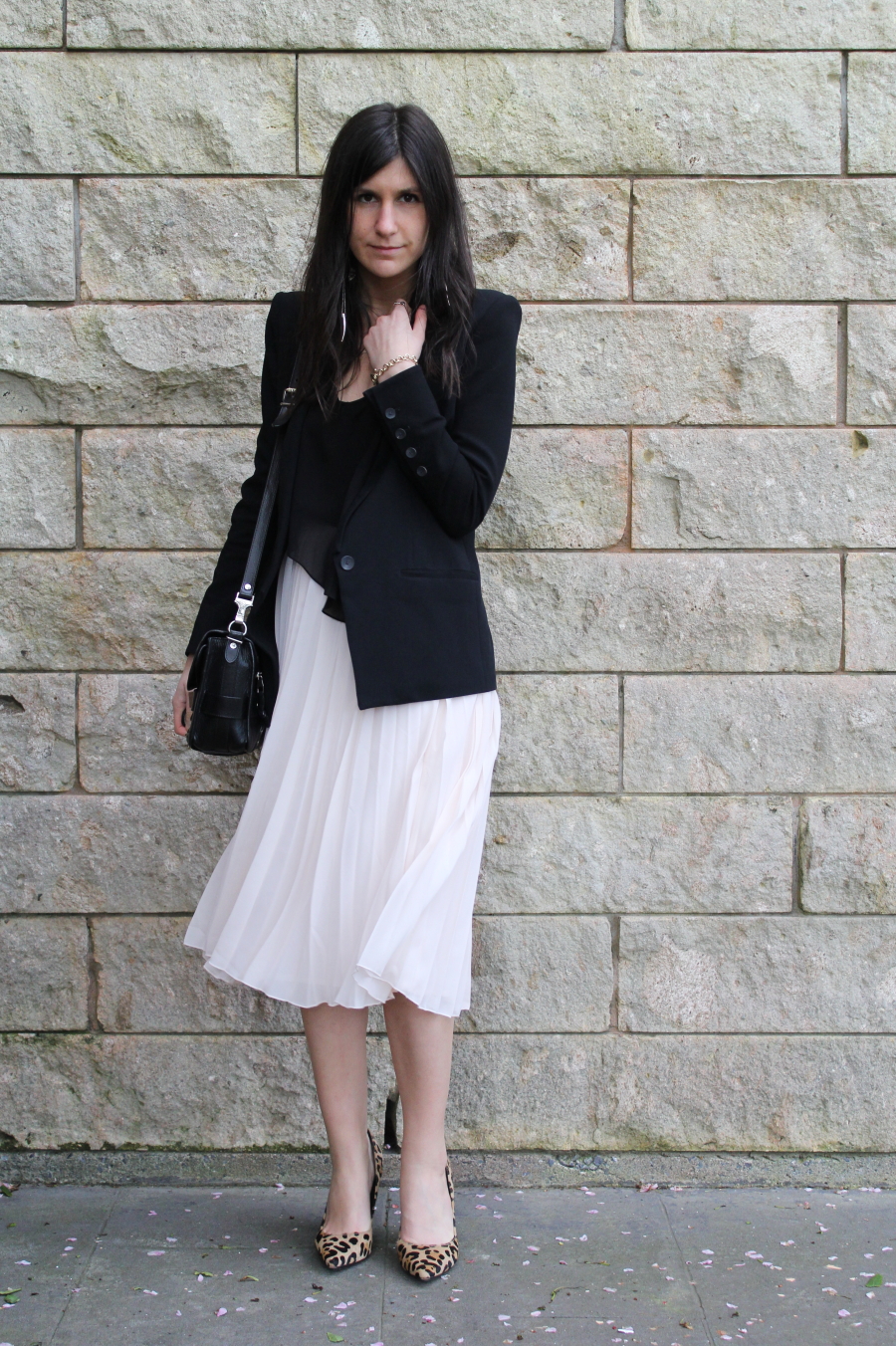 midi pleated skirt