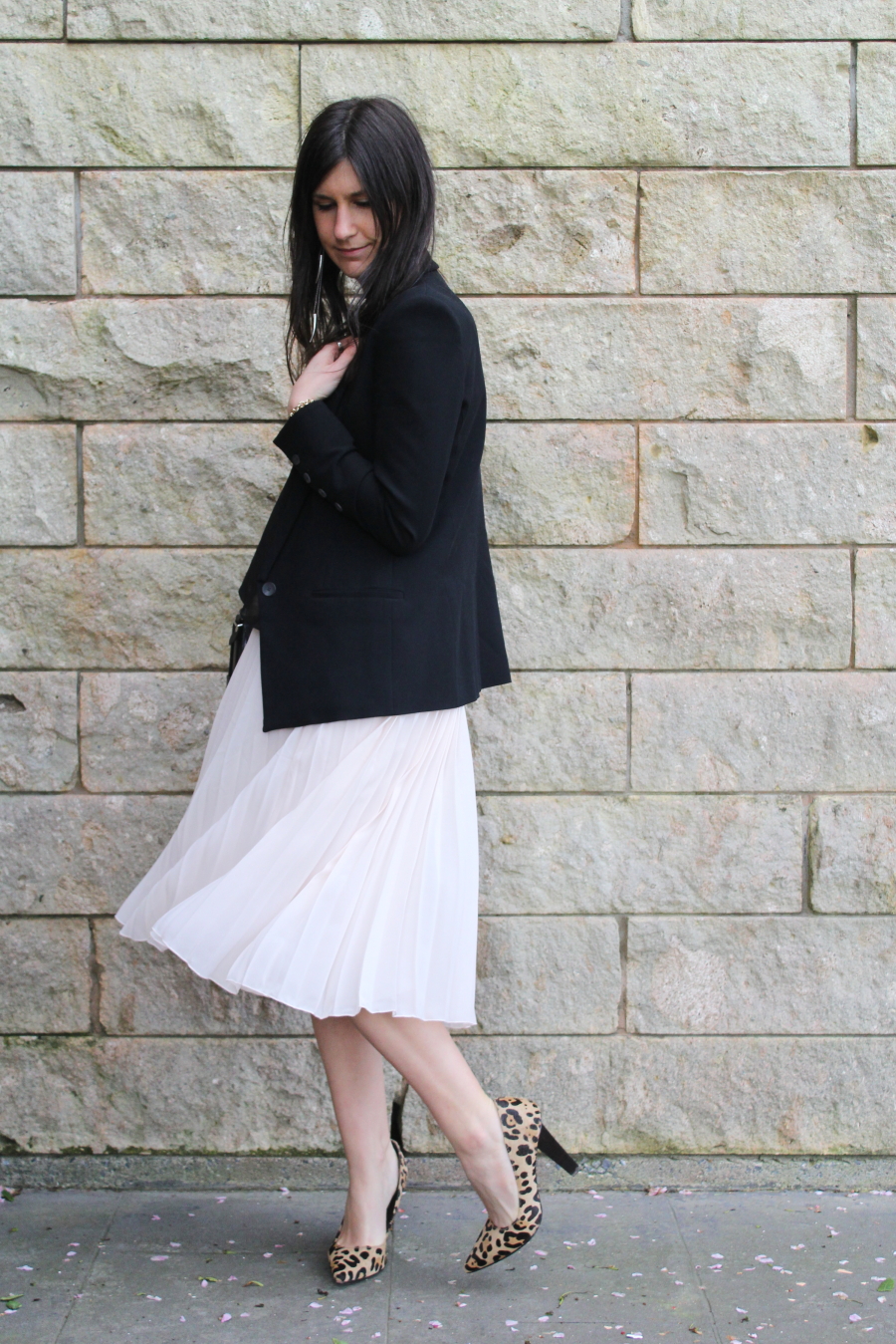 midi pleated skirt