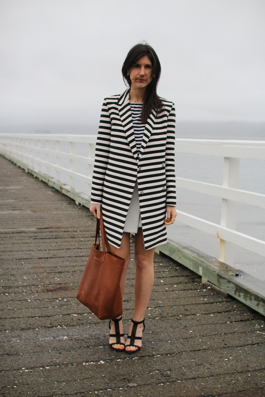 asos ovoid stripe coat