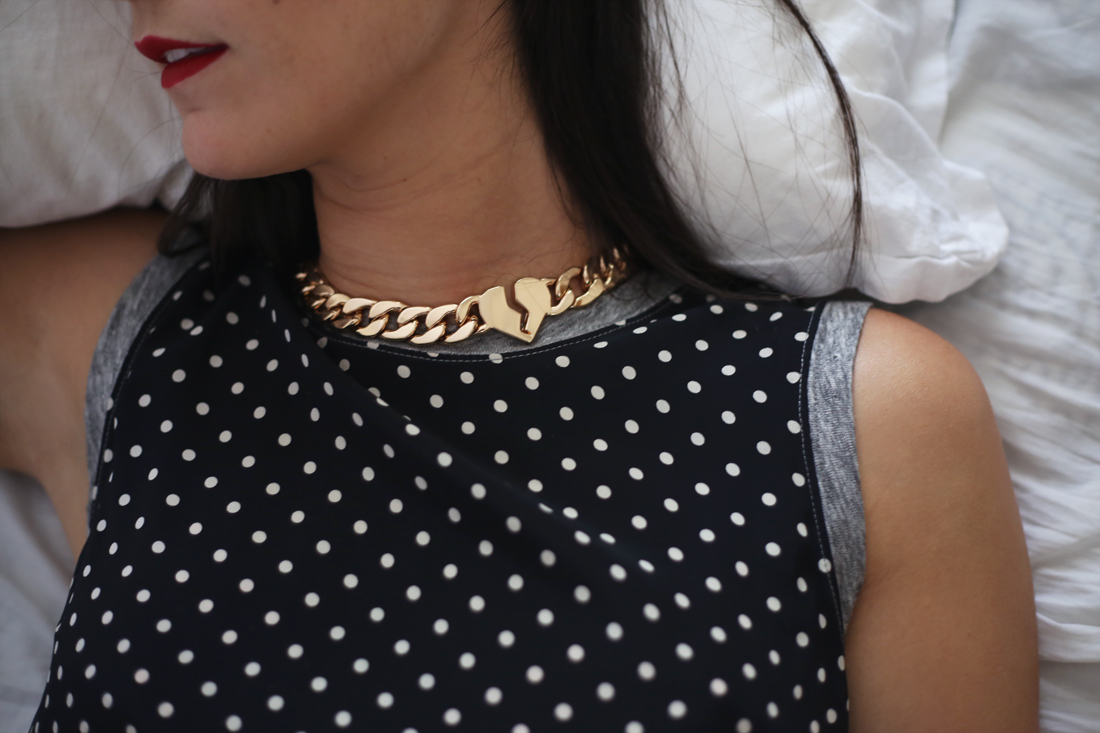 karen walker giveaway broken hearts gold necklace