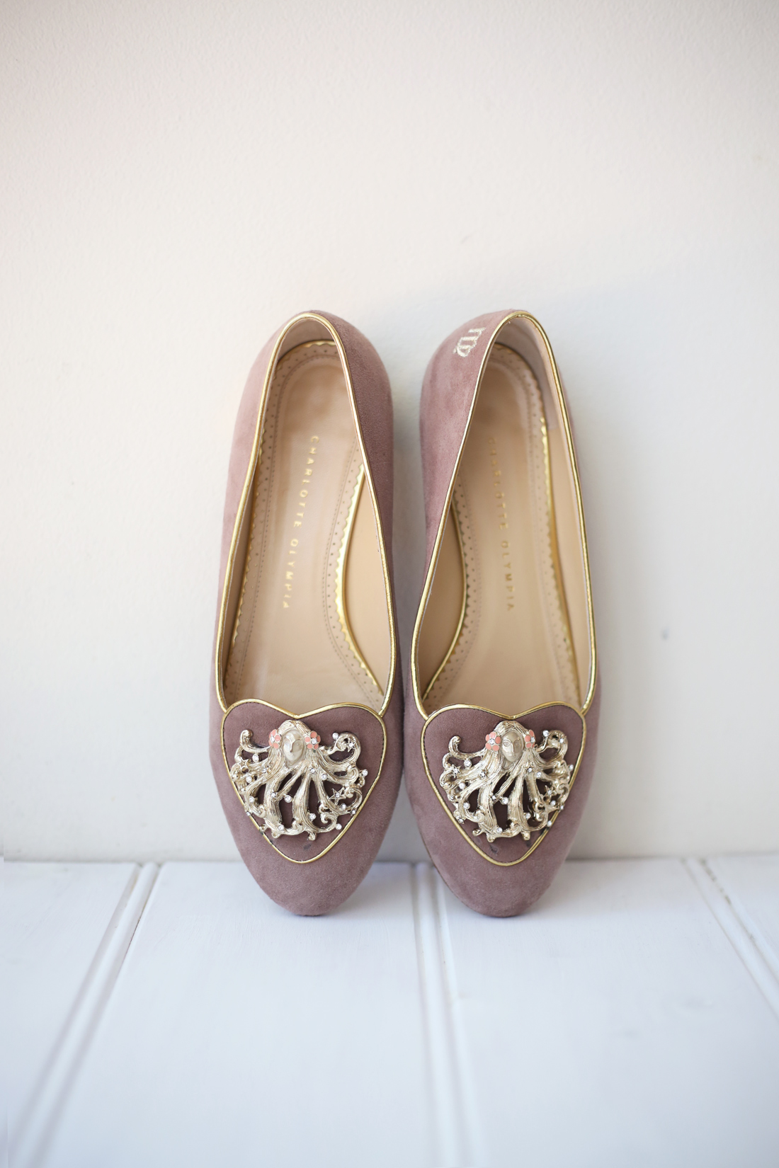 charlotte olympia virgo suede flats