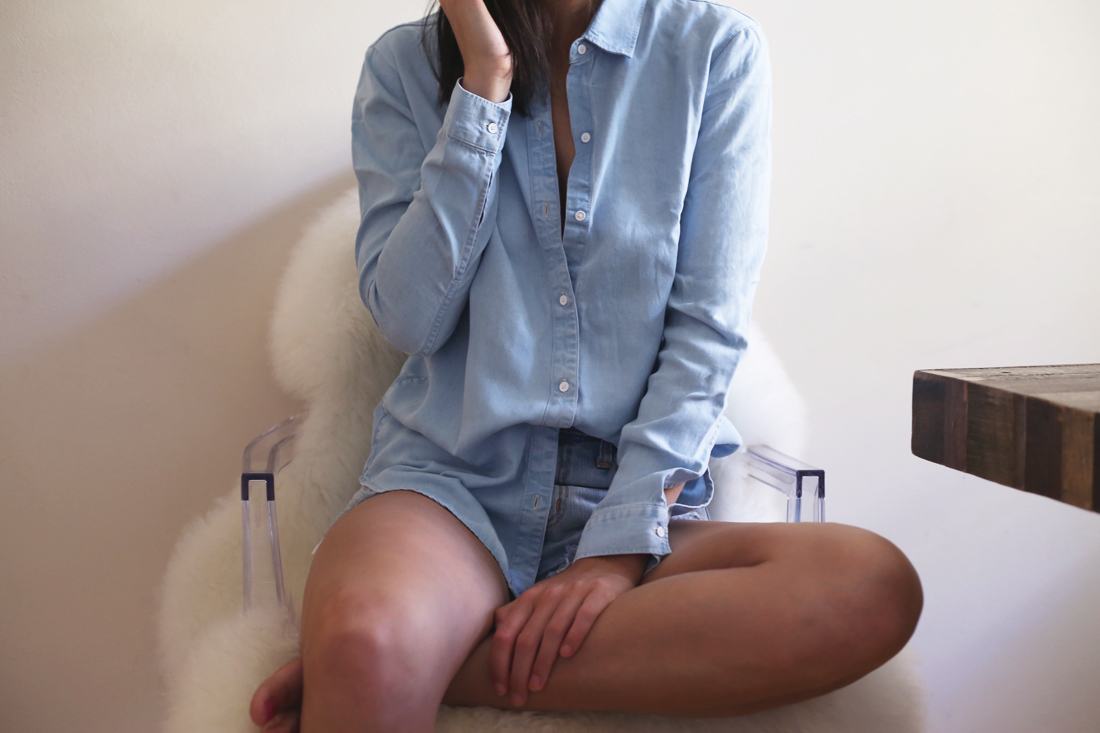 AYR chambray ice blue shirt