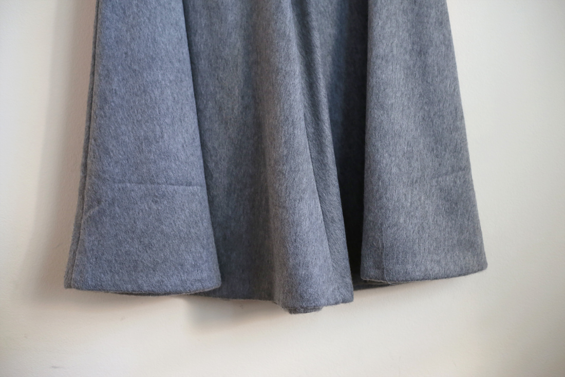 ASOS grey wool a-line midi skirt