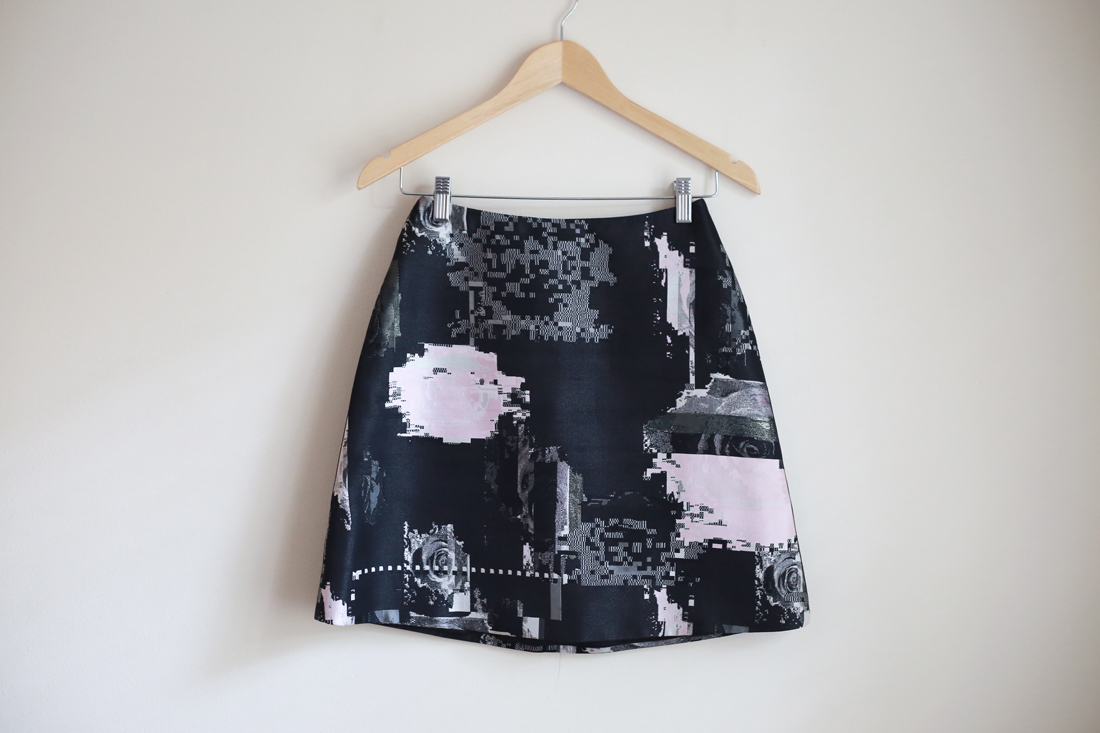 josh good printed jacquard a line skirt