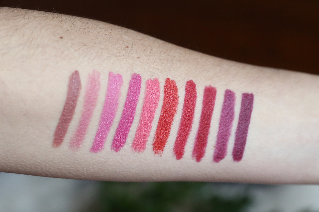 maybelline color drama lip pencils swatches