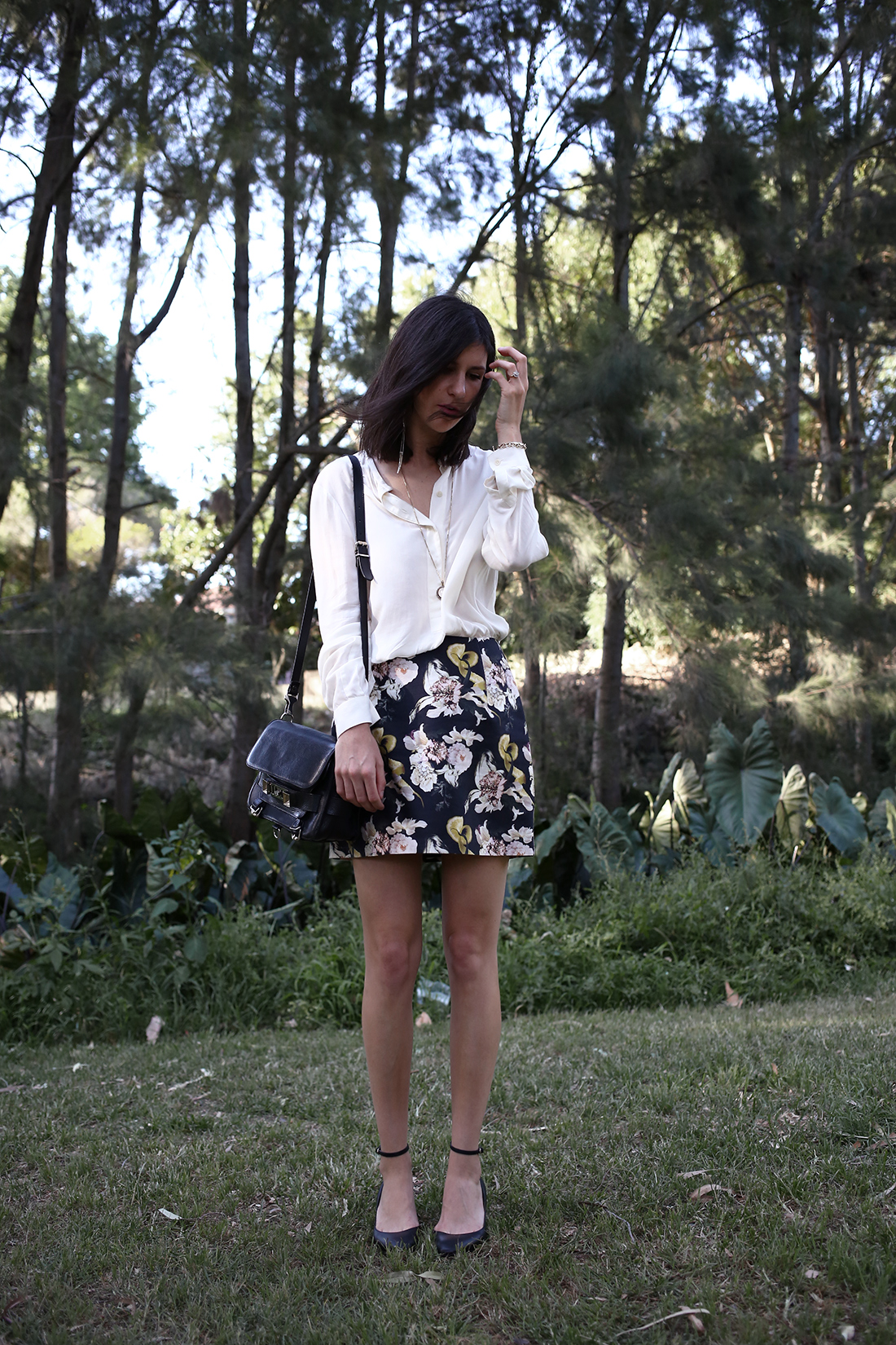 outfit ellery floral skirt