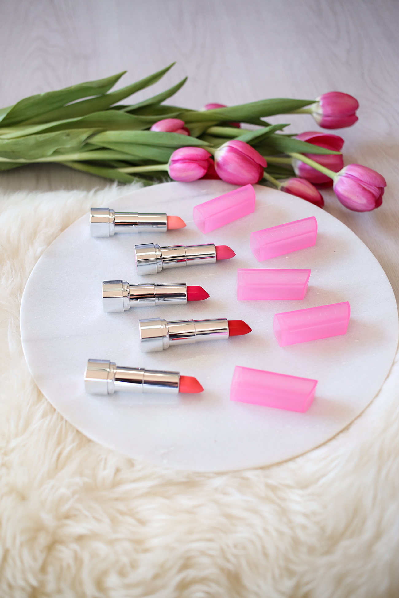 rimmel moisture renew sheer shine lipstick review and swatches