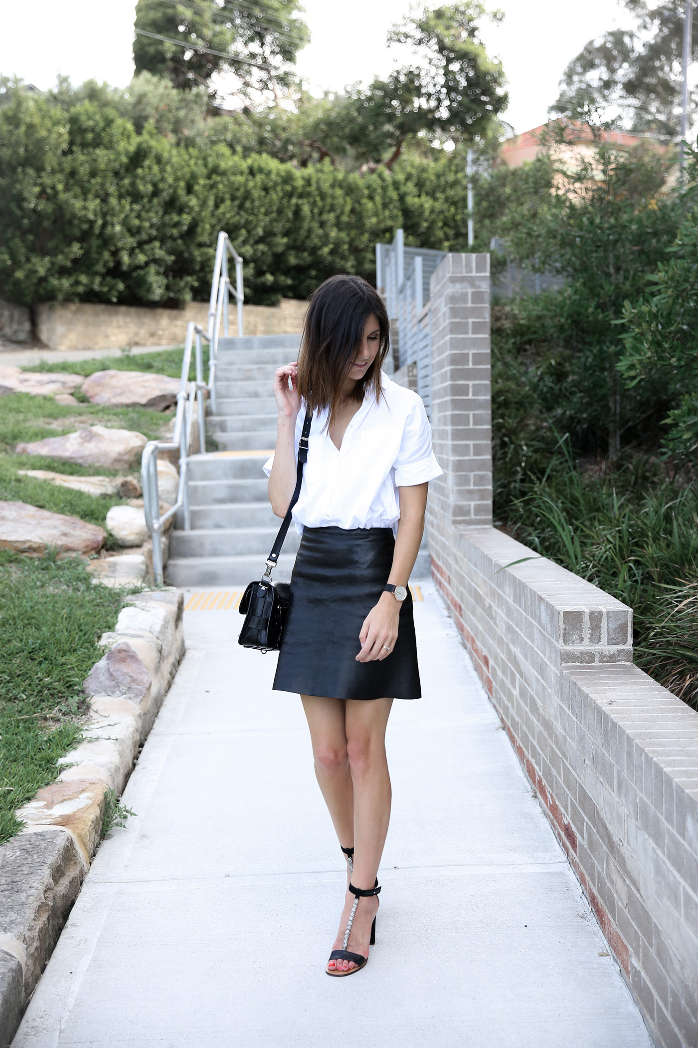 black white monochrome outfit minimal style