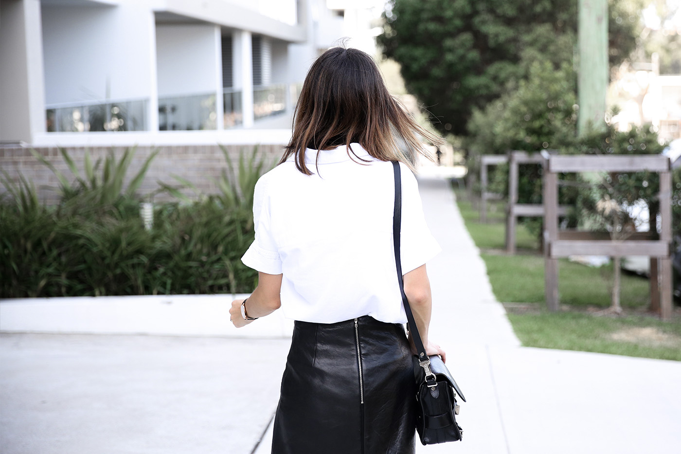 black white monochrome outfit minimal style