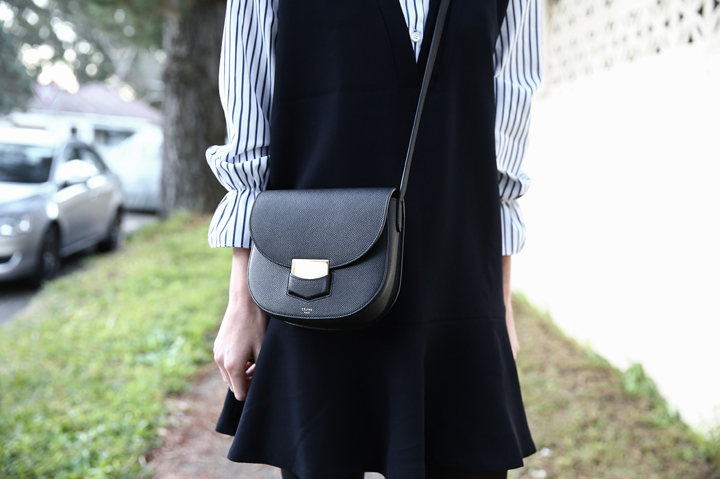 Celine trotteur bag in black