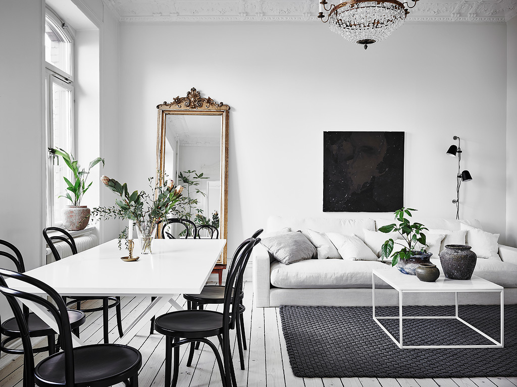 Interior Inspiration: Scandinavian home in black, white, and beige